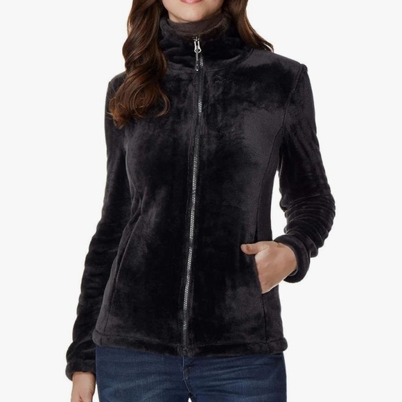 32 heat Jackets & Blazers - Women’s net 32 Heat fuzzy zip up jacket. Grayish purple. Size M Super warm, cozy